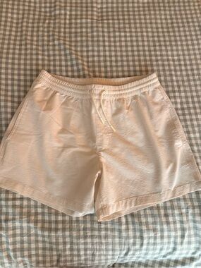 Zara Off-White Men's Swim Trunks with Drawstring